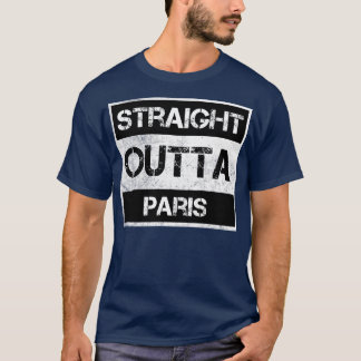 T-shirt En Plein Air Paris France Vintage en détresse Sou