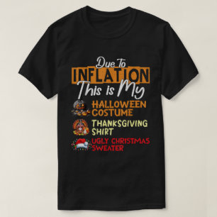 T-shirt En raison de l'inflation drôle Costume de vacances