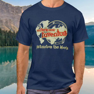 T-shirt en route pour l'aventure destination the world tee