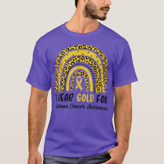 T-shirt En Septembre Je Porte De L'Or Pour L'Enfance Cance