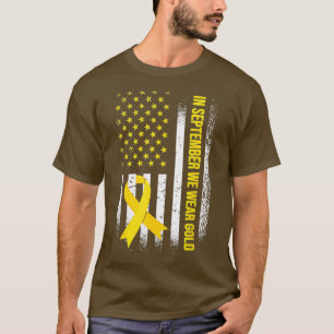 T-shirt En Septembre, Nous Portons Gold Childhood Cancer A