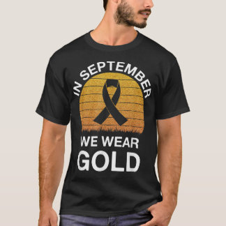 T-shirt En Septembre Nous Portons Gold Rainbow Shirt Enfan