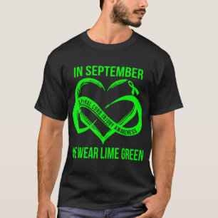 T-shirt En Septembre, Nous Portons La Chaux Vert Cord De L