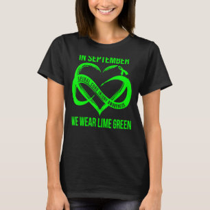T-shirt En Septembre, Nous Portons La Chaux Vert Cord De L