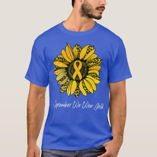 T-shirt En Septembre, Nous Portons Le Ruban Or Cancer De L