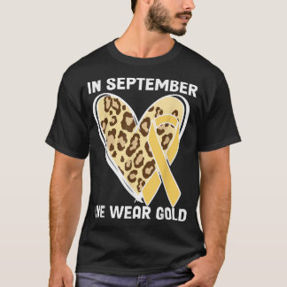 T-shirt En Septembre Nous Portons Or Cancer Enfance