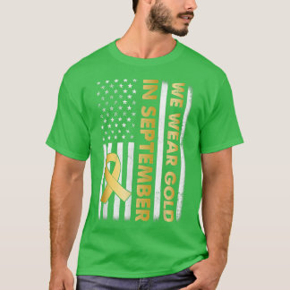 T-shirt En Septembre Nous Portons Or - Enfance Cancer Awar