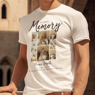 T-shirt En Souvenir   Mémorial Collage de 8 Photos