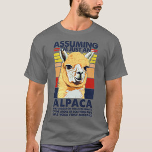 T-shirt En Supposant Que Je Ne Suis Qu'Un Humour Alpaca Al