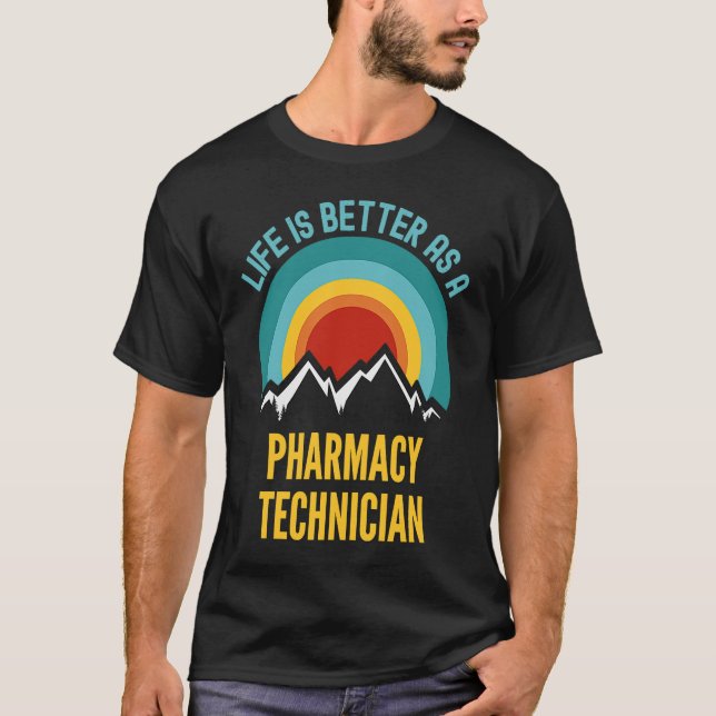 T-shirt En tant que technicien en pharmacie (Devant)