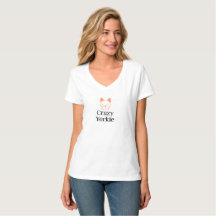 T-Shirt en toile Bella féminin Crazy Yorkie Premiu
