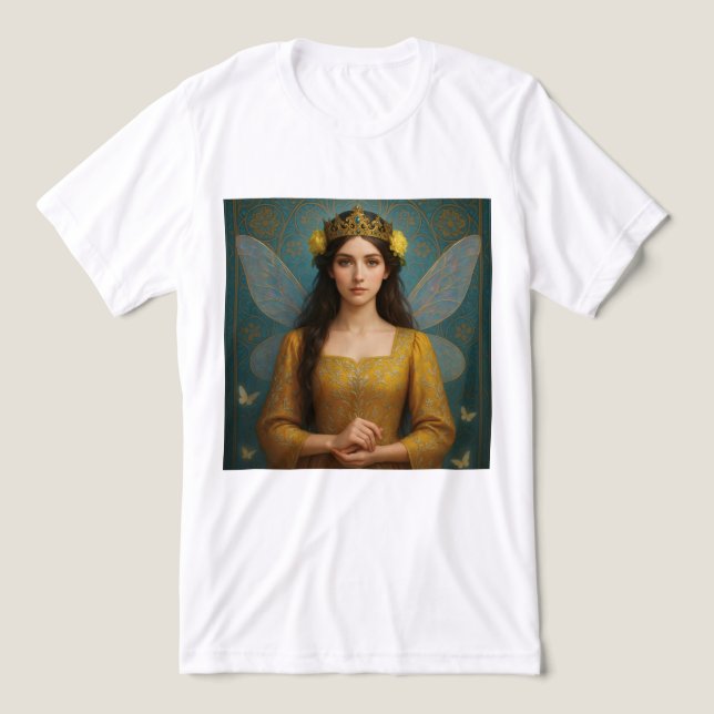 T-shirt En Tri-matière 007_A fairy princess in golden yellow.  (Design Recto)