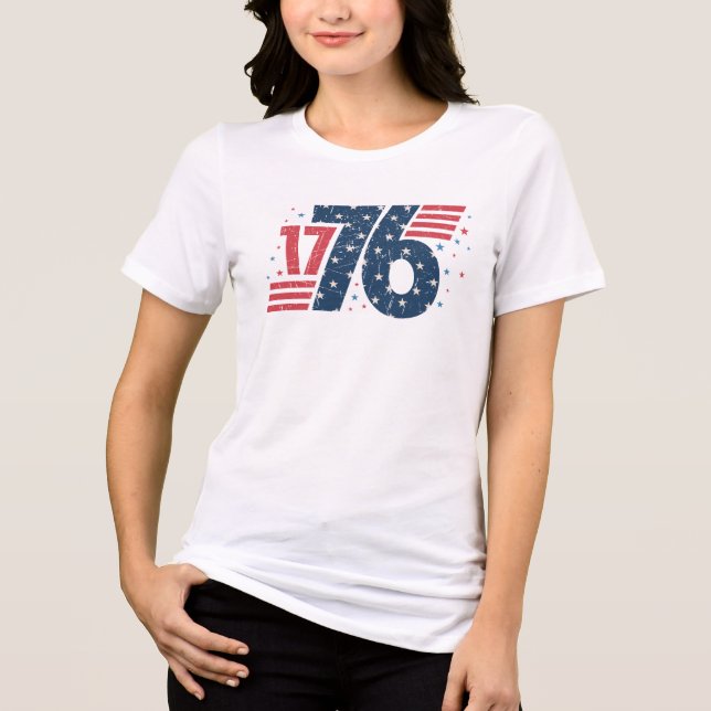 T-shirt En Tri-matière 1776, Jour de l'Indépendance, 4 juillet (Recto)