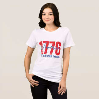 T-shirt En Tri-matière 1776 Tout sur la liberté Patriotique USA