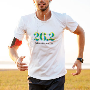T-shirt En Tri-matière 26.2 Marathon courant des hommes audacieux