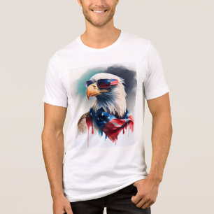 T-shirt En Tri-matière 4 juillet d'aigle patriotique