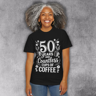 T-shirt En Tri-matière 50 ans et d'innombrables tasses de café