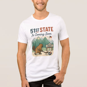 T-shirt En Tri-matière 51e Drapeau d'État Hockey Canada USA
