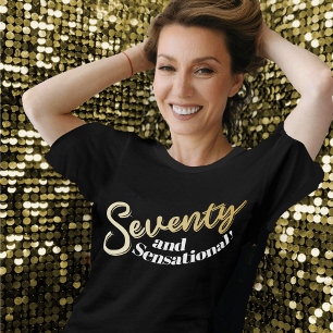 T-shirt En Tri-matière 70e anniversaire soixante-dix et l'apparence d'or 