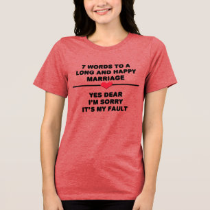 T-shirt En Tri-matière 7 Mots Pour un Mariage Long et Heureux