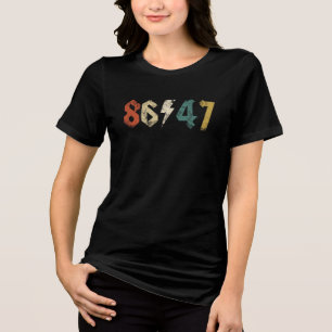 T-shirt En Tri-matière 8647 Anti Trump Retro Vintage 80s Rock Style