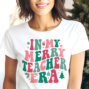 T-shirt En Tri-matière À l'époque de mon joyeux professeur rétro de Noël