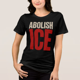 T-shirt En Tri-matière Abroger ICE Minimaliste Protestation Typographie D