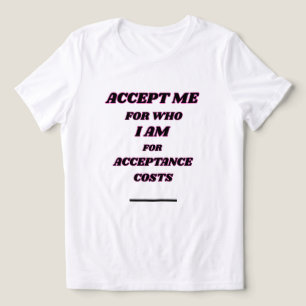 T-SHIRT EN TRI-MATIÈRE ACCEPTEZ-MOI GRAPHIQUE MOTIVATIONNEL BLANC POUR FE