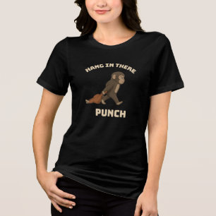 T-shirt En Tri-matière Accroche-Toi Punch – Singe Résilient avec Peluche
