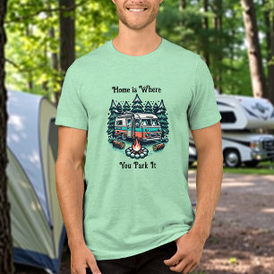 T-shirt En Tri-matière Accueil - Où vous le garez Thème Camping