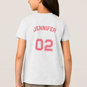 T-shirt En Tri-matière Ado de bébé Nom de fille Jersey Numéro Filles Spor