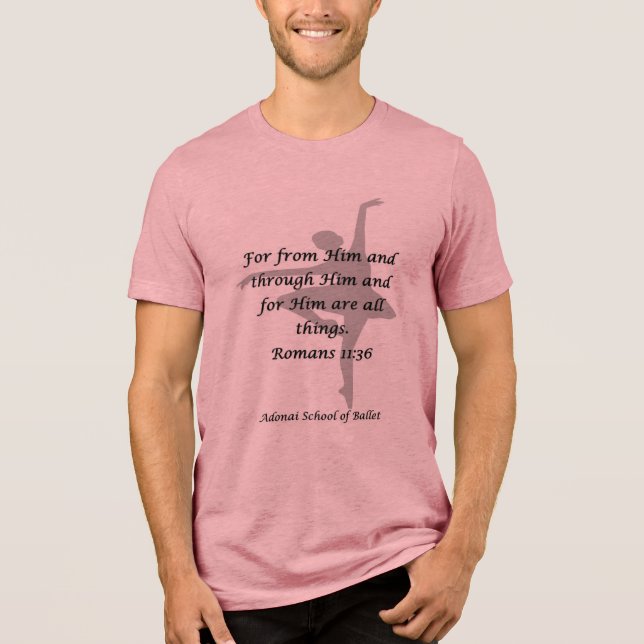 T-shirt En Tri-matière Adonai T-Shirt Rom 11:36 (Recto)