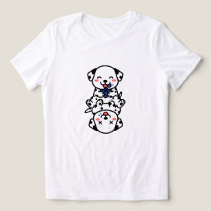 T-shirt En Tri-matière Adorables chiots dalmatiens amusements myrtille