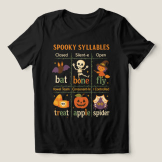T-shirt En Tri-matière Affiche « Syllabes effrayantes » Halloween – Class