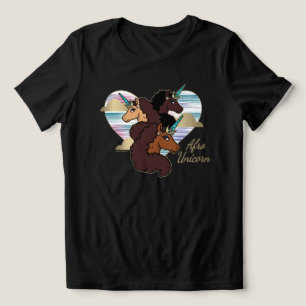T-shirt En Tri-matière Afro Unicorn Trio Coeur Design