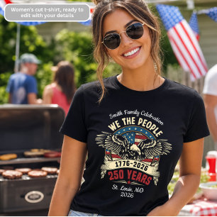 T-shirt En Tri-matière Aigle Patriotique 250e Anniversaire Femmes d'Améri