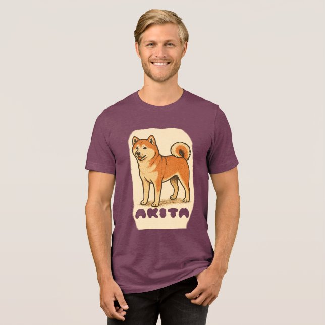 T-shirt En Tri-matière AKITA INU DOG T-Shirt (Recto plein)