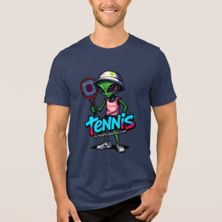 T-shirt En Tri-matière alien jouant au graffiti de style tennis dans le s