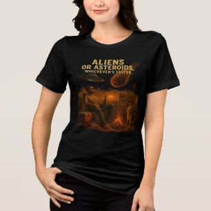 T-shirt En Tri-matière Aliens ou astéroïdes - Quel que soit le plus rapid
