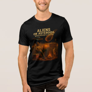 T-shirt En Tri-matière Aliens ou astéroïdes - Quel que soit le plus rapid