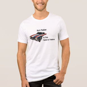 T-shirt En Tri-matière Alimenté par la Liberté – Voiture Musclée Américai