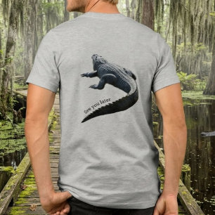 T-shirt En Tri-matière Alligator Américain « À Plus Tard » Drôle
