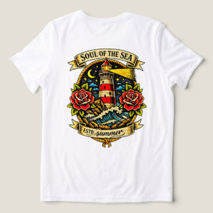 T-shirt En Tri-matière Âme de la mer Tatouage de marin Old School pour fe