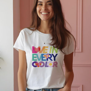 T-shirt En Tri-matière Amour dans chaque couleur Amusants LGBTQ Rainbow C