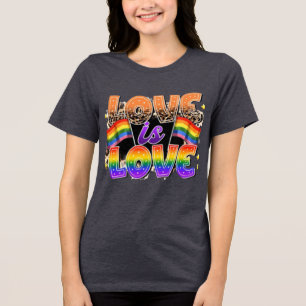 T-shirt En Tri-matière Amour, paix et beignets