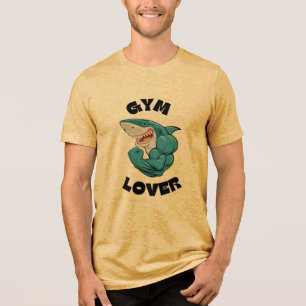 T-shirt En Tri-matière Amoureux de la salle de sport requin
