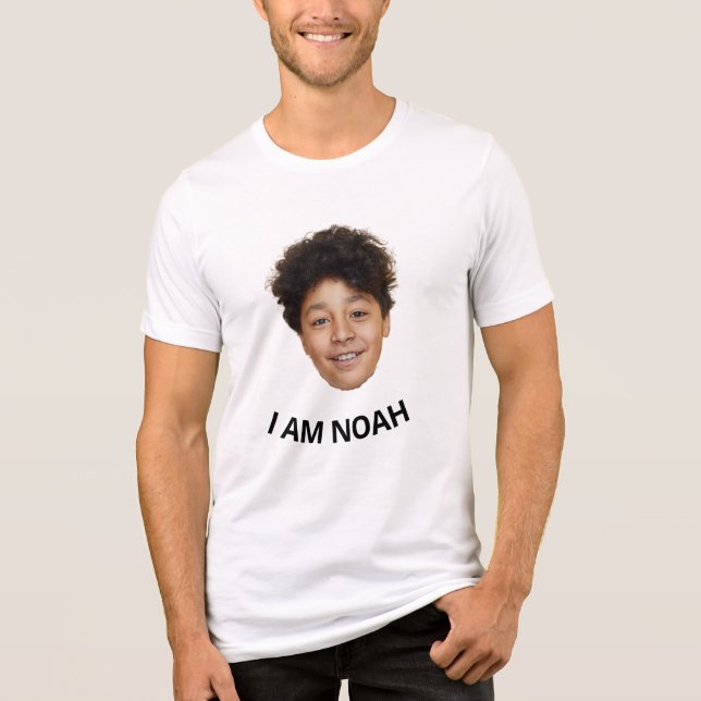 T-shirt En Tri-matière Amusant Visage Personnalisé Anniversaire (Recto)