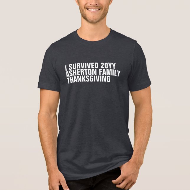 T-shirt En Tri-matière Amusante famille personnalisée Thanksgiving (Recto)