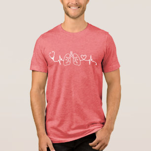T-shirt En Tri-matière Anatomie pulmonaire Battement de coeur 