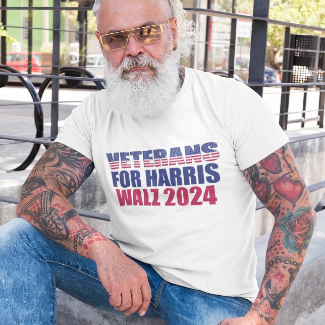 T-shirt En Tri-matière Anciens combattants pour Harris Walz Élection 2024 (Créateur téléchargé)